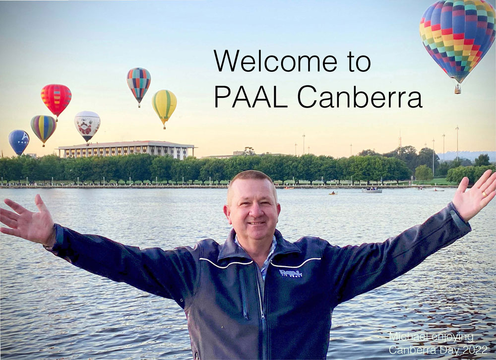 Micheal enjoying Canberra day 2022.