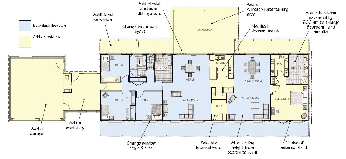Example of Modular floorplan generated by Paal Kit Homes