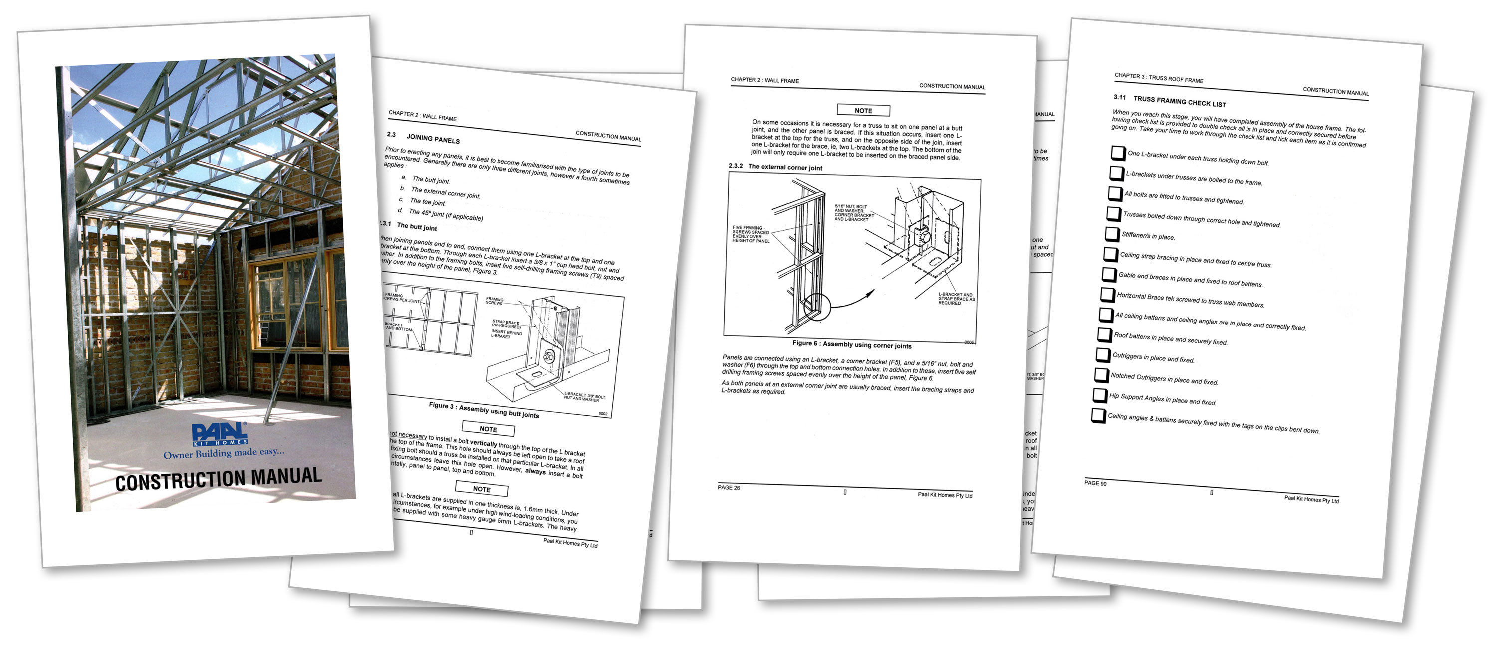 Owner Builder instruction manual pages