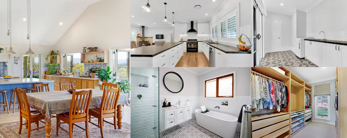 Kit home internal changes including Ceilings, Kitchens, Bathrooms & Skirtings