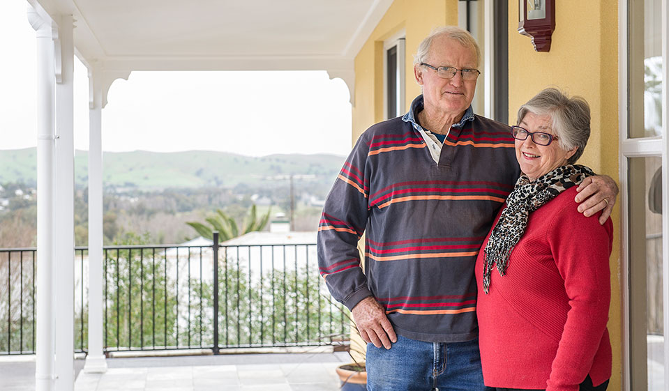 Retired couple, who are both in their 70s, owner built their own steel frame Paal kit home, managing the entire project and participating in the building process.