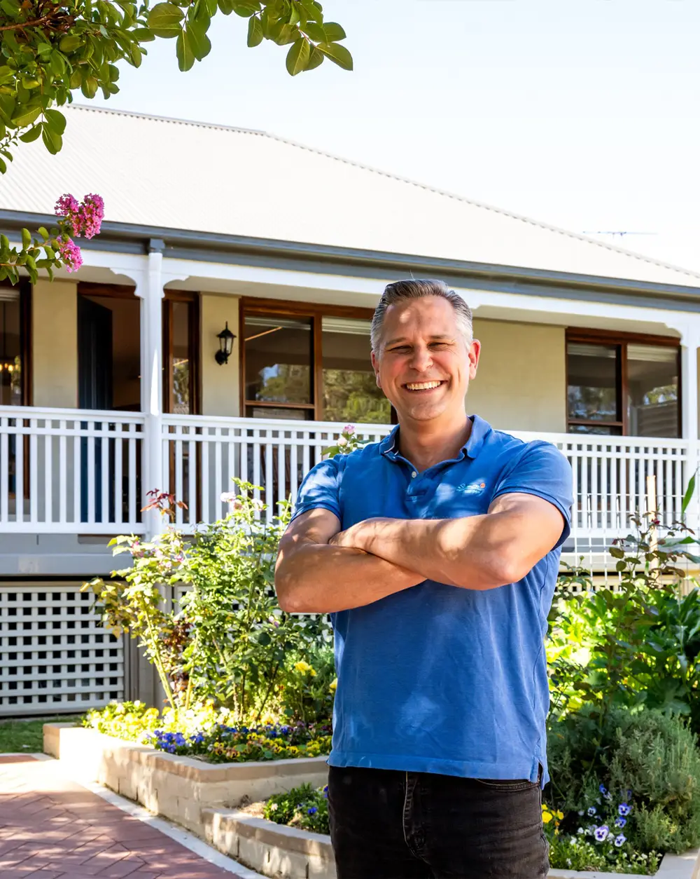 Paul Bezkorovainy out front of his new kit home